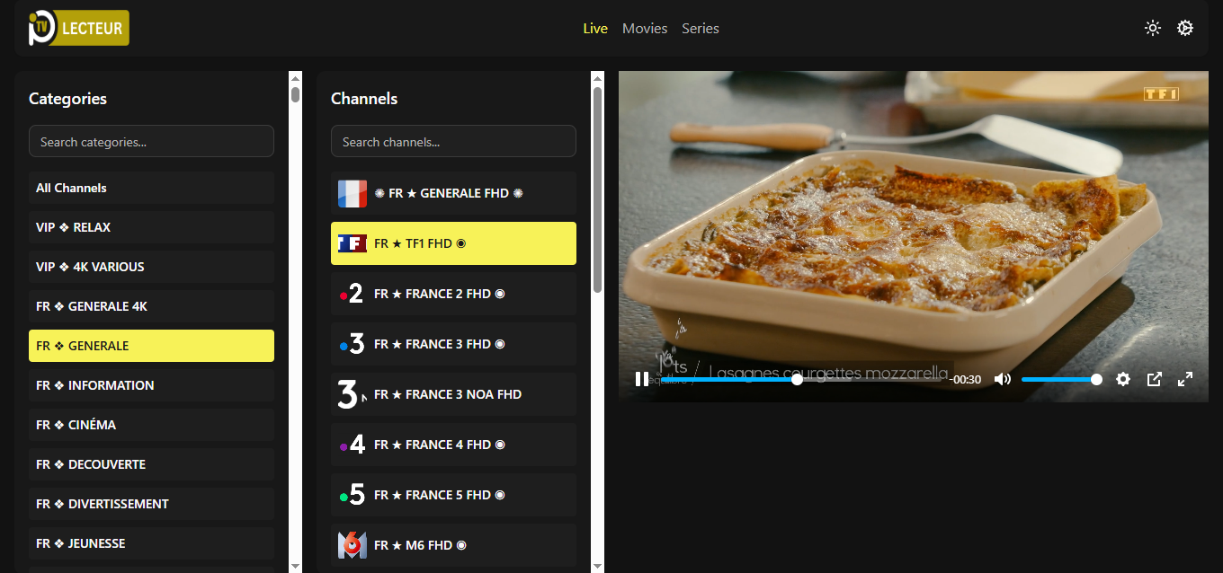 Lecteur iptv en ligne